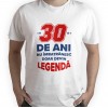 Tricou alb personalizat cu 30 de ani